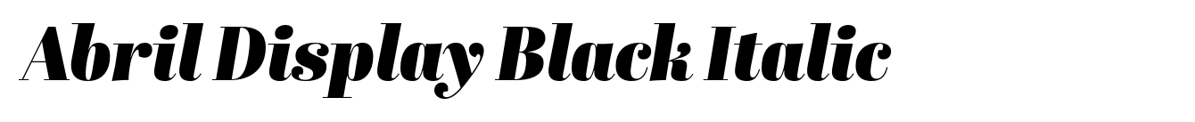 Abril Display Black Italic